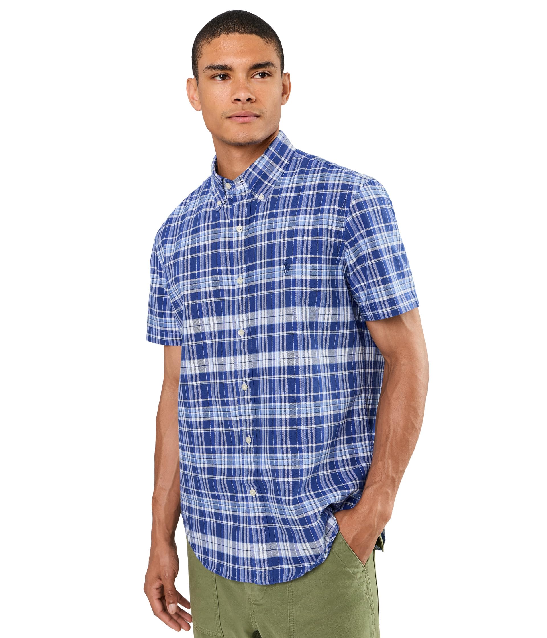 Classic Fit Plaid Oxford Shirt