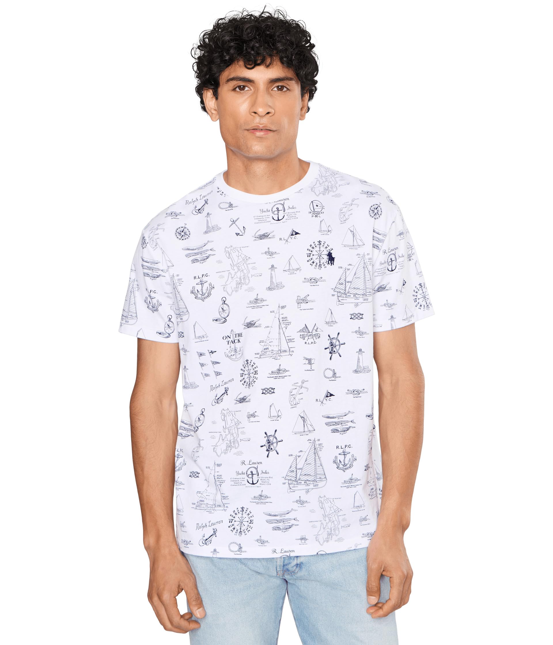 Футболка из джерси в морском стиле Classic Fit