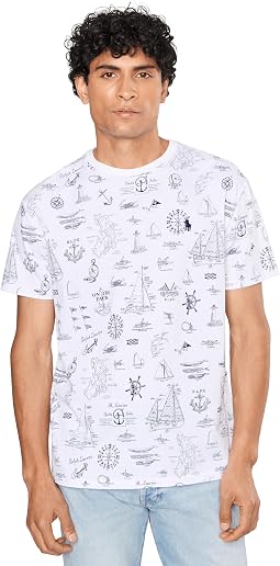 Футболка из джерси в морском стиле Classic Fit