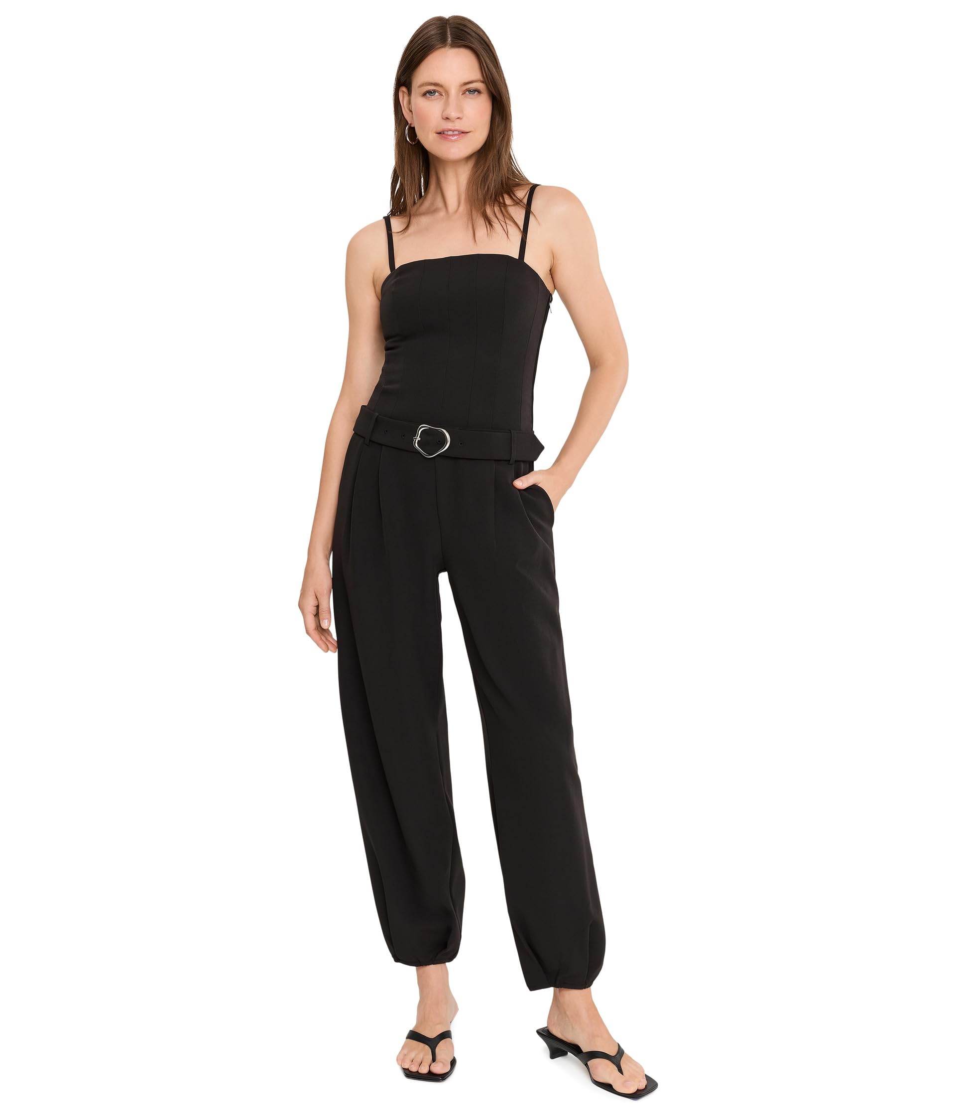 Sleeveless Belted Jumpsuit