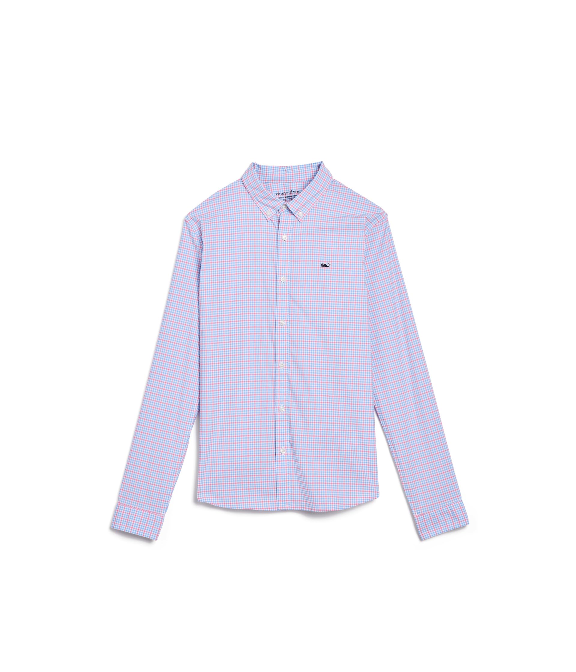 Catamaran Check Performance Cotton Shirt (Toddler/Little Kid/Big Kid)