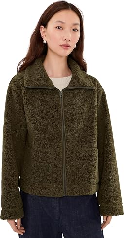 Dena Faux Shearling Zip-Up Jacket