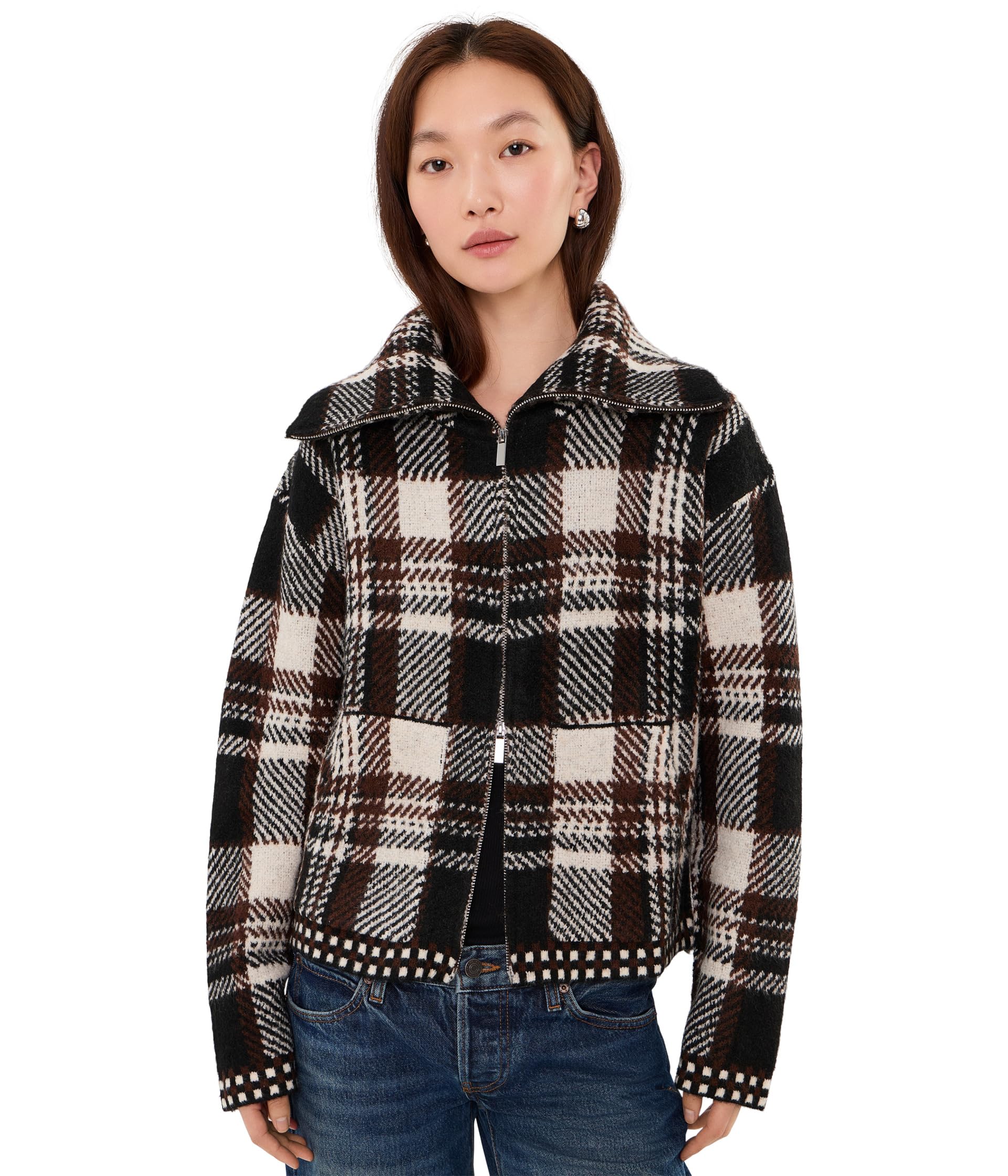 Rue Zip-Up Sweater Knit Jacket