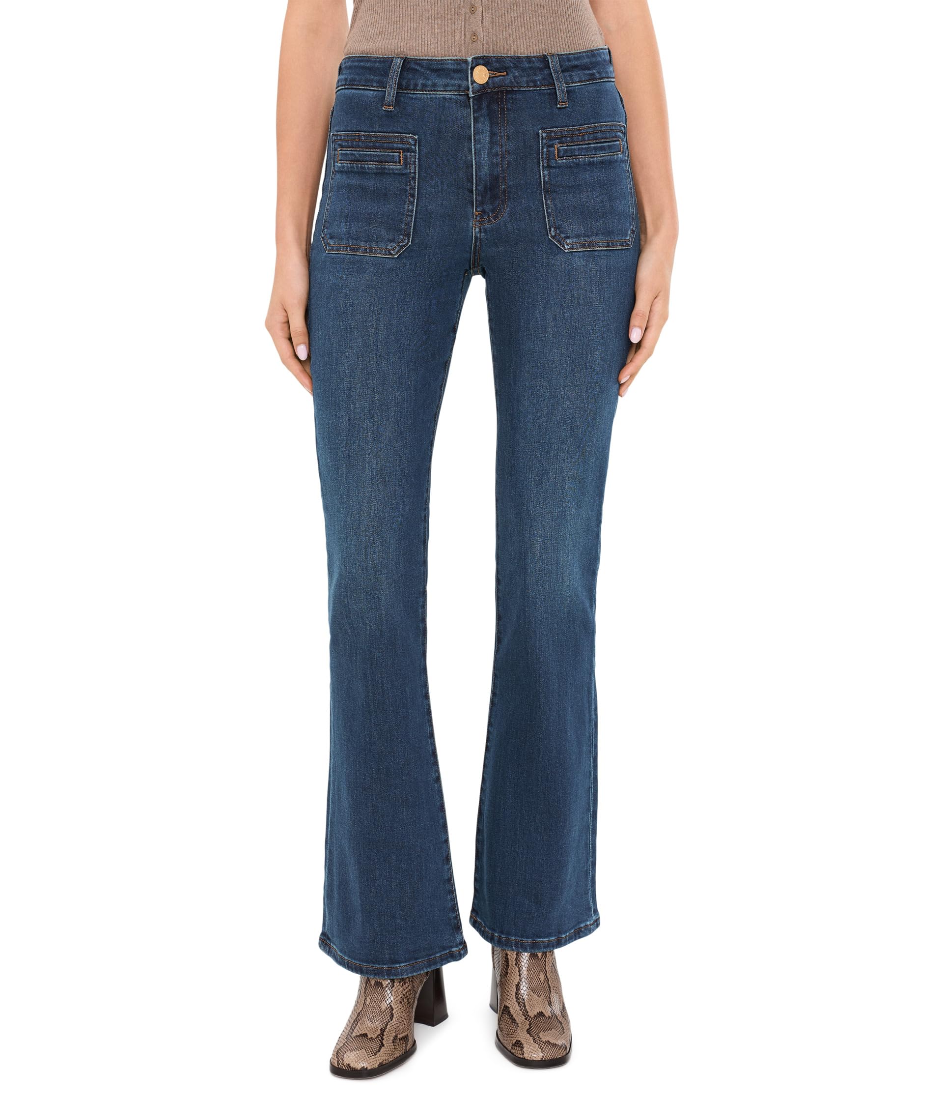 Ana High-Rise Flare in Ravishing/Dark Base Wash