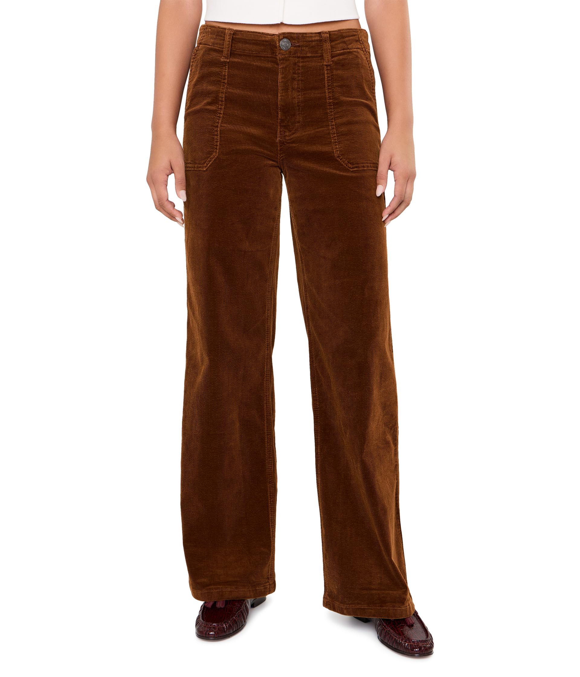 Jeans - High-Rise Wide Leg - Corduory in Nutmeg