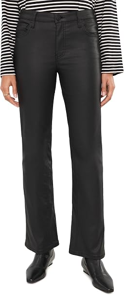 Kelly High-Rise Fab Ab Kick Flare Inset Leg - Coated in Matte Black