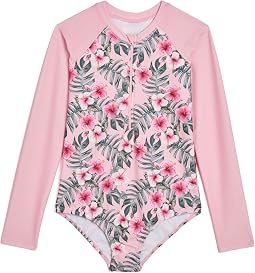 Hibiscus One-Piece Swimsuit (Big Kid)