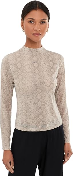 Snake Pack All Over Print Mesh Top