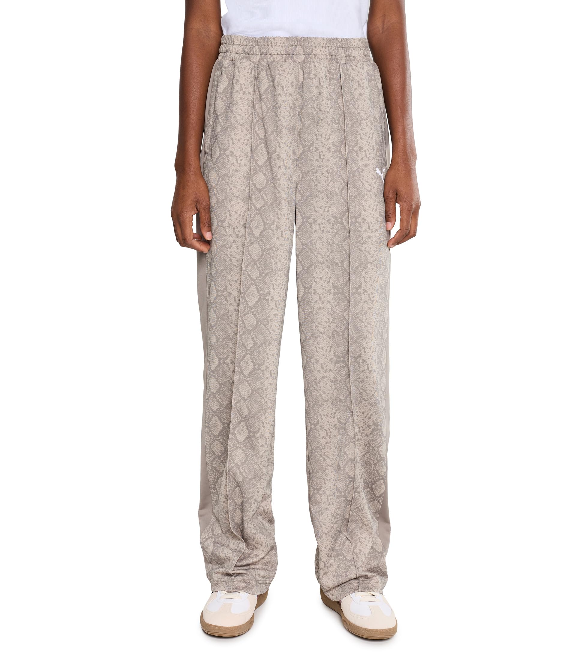 T7 Snake Print Straight Leg Pants
