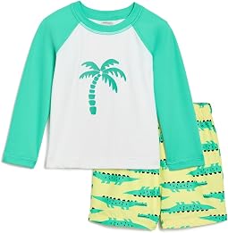 Long Sleeve Rashguard & Trunks Set (Infant/Toddler)