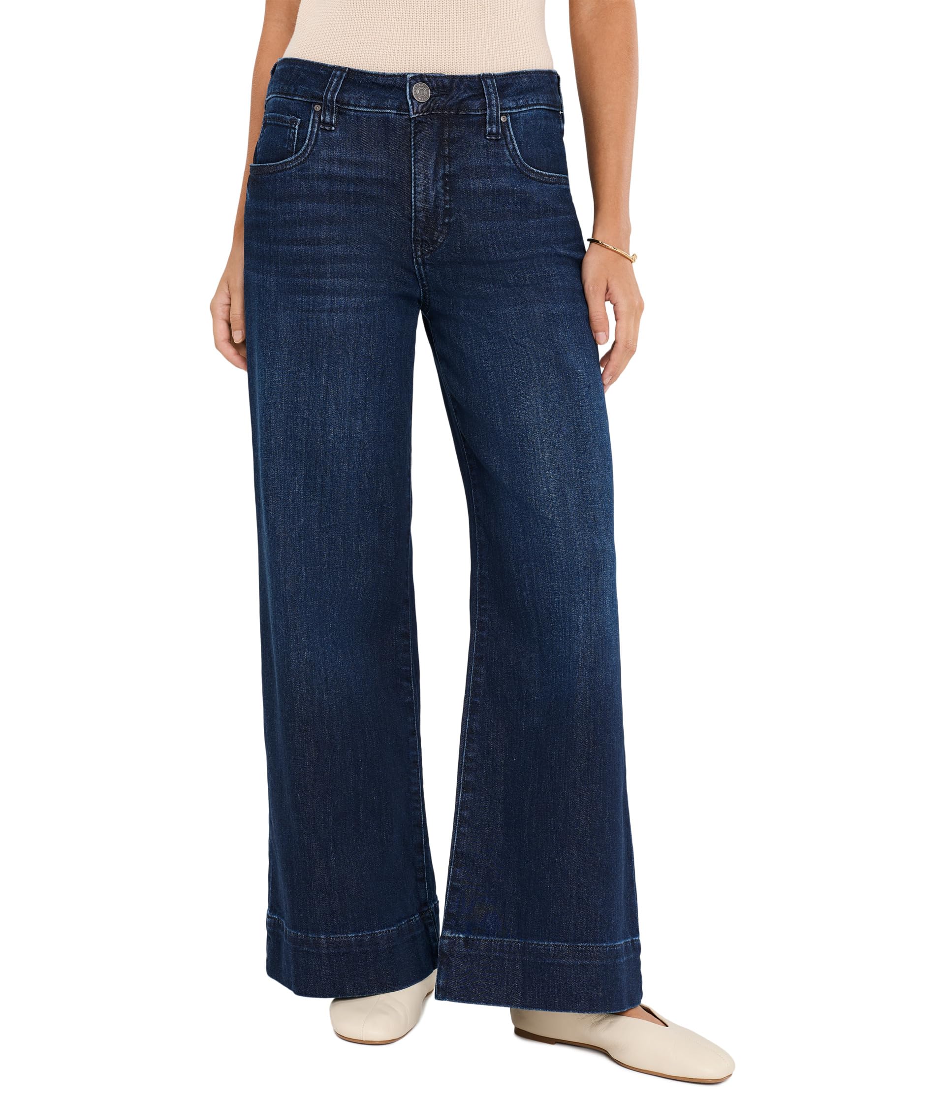 Petite Maya High-Rise Fab AB Wide Leg Back Darts Wide Hem in Masterpiece
