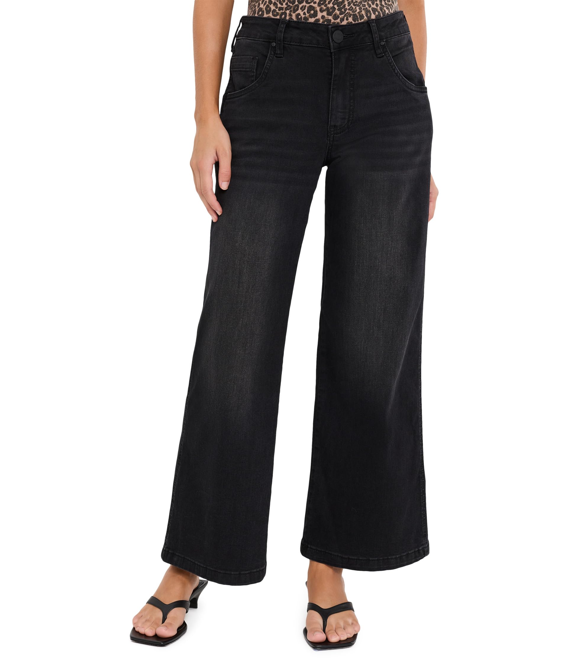 Petite Jodi High-Rise Fab AB Straight Leg Dip Coop Pockets in Luscious