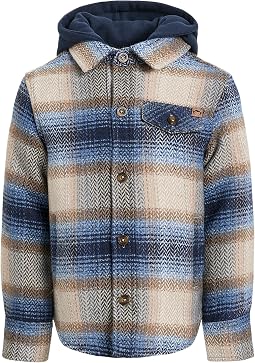 Blue Herringbone Plaid