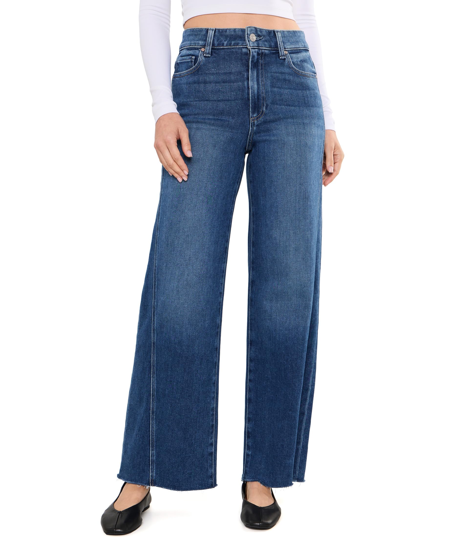 31" Anessa with Twisted Outseam Panel Raw Hem in Hollyhock