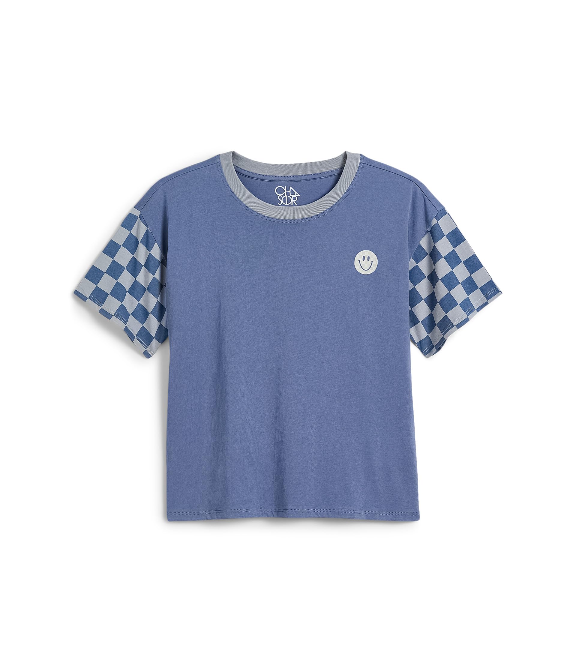 Футболка Checkered Smiley Graphics с круглым вырезом (маленький/большой ребенок)