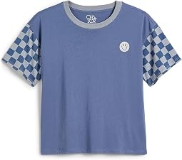 Футболка Checkered Smiley Graphics с круглым вырезом (маленький/большой ребенок)