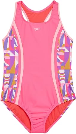 Swimsuit One-Piece Thick Strap Racerback Printed (Big Kid)