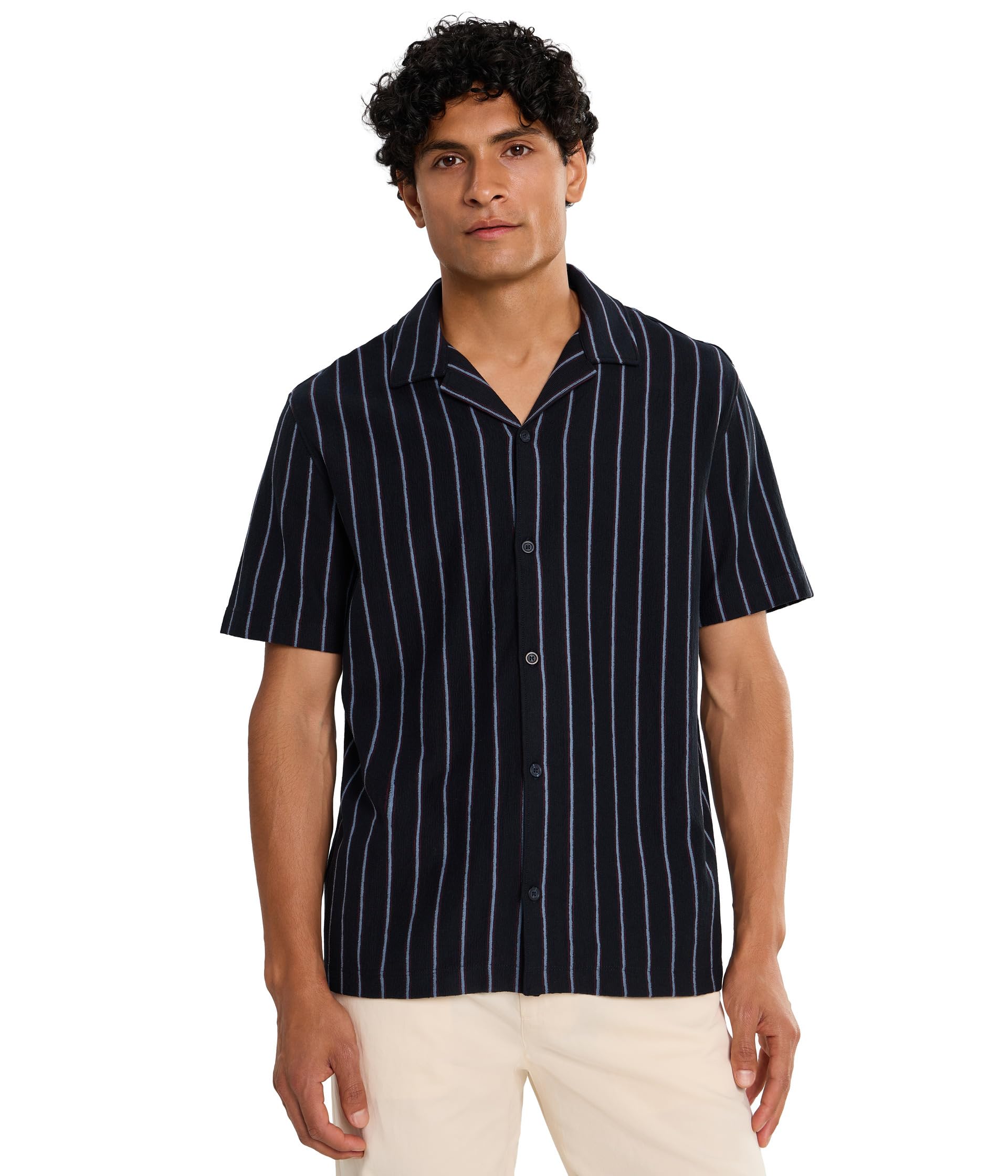 Striped Terry Short Sleeve Cabana