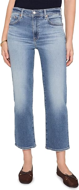 Brinley Mid-Rise Straight Crop in 15 Years Bouquet