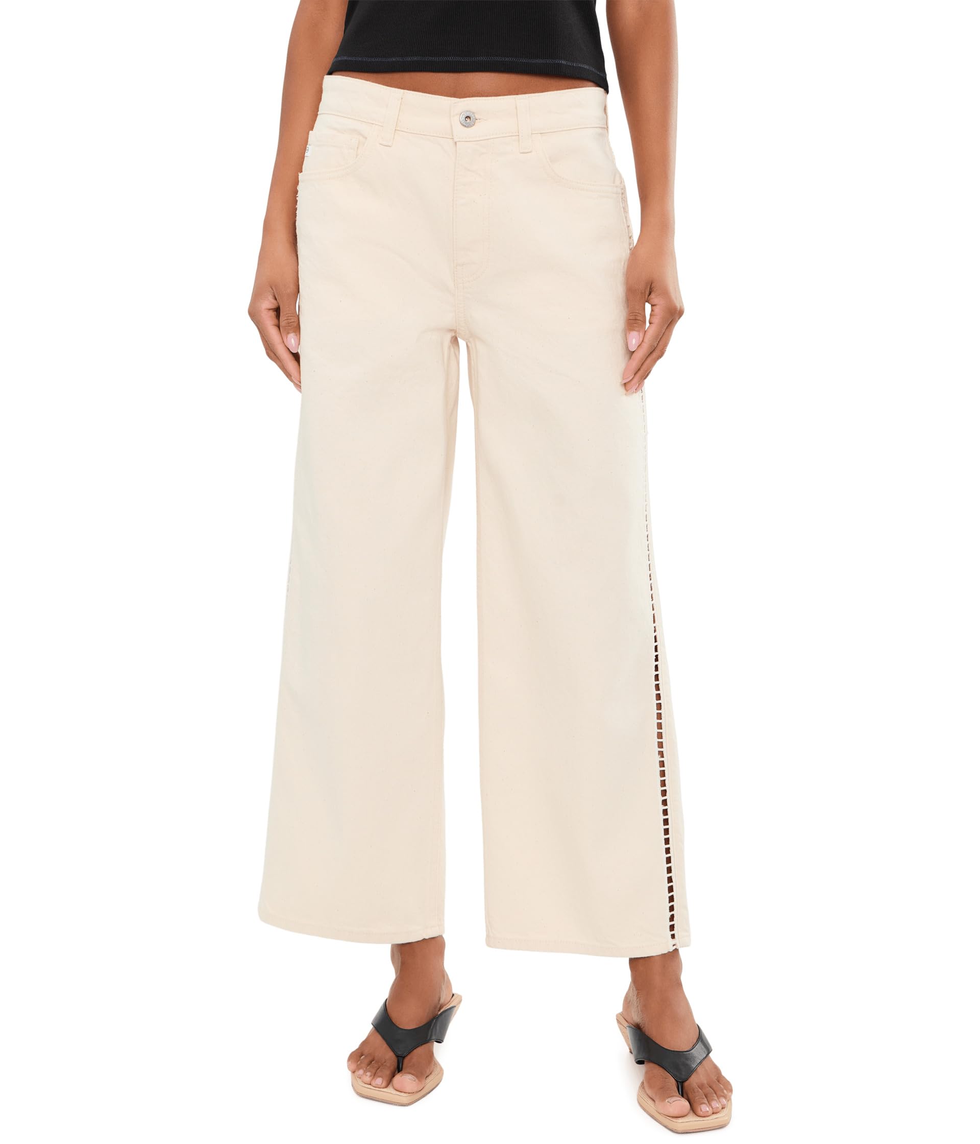 Saige Mid-Rise Wide Leg Crop in Fresh Air
