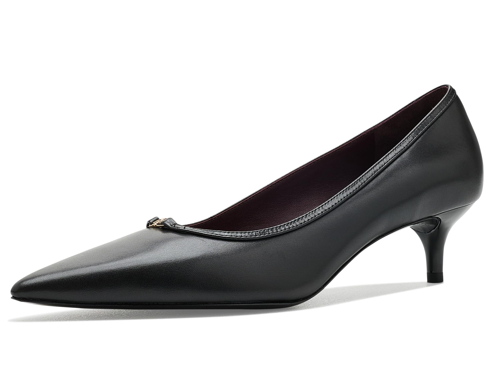 Double T Buckle Kitten Heel Pumps 45mm