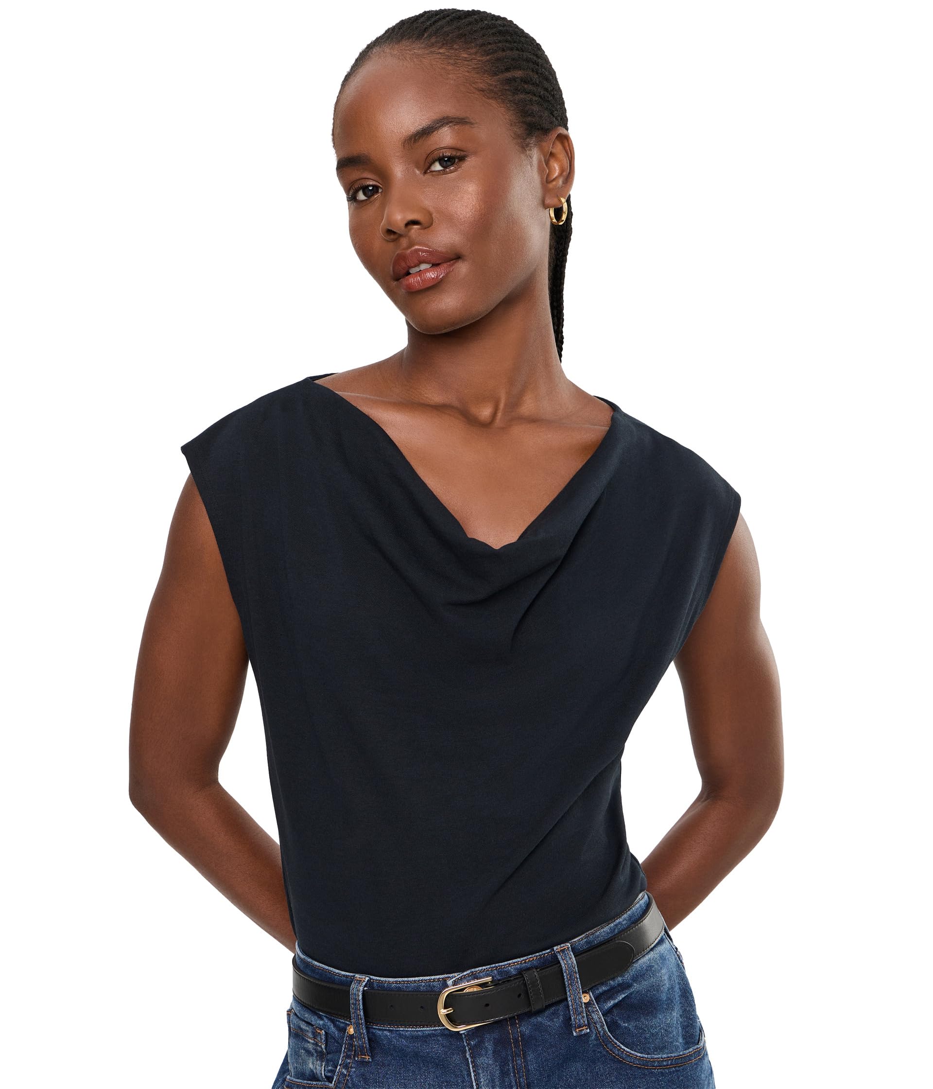 Топ с драпировкой на шее Drape Neck Wedge