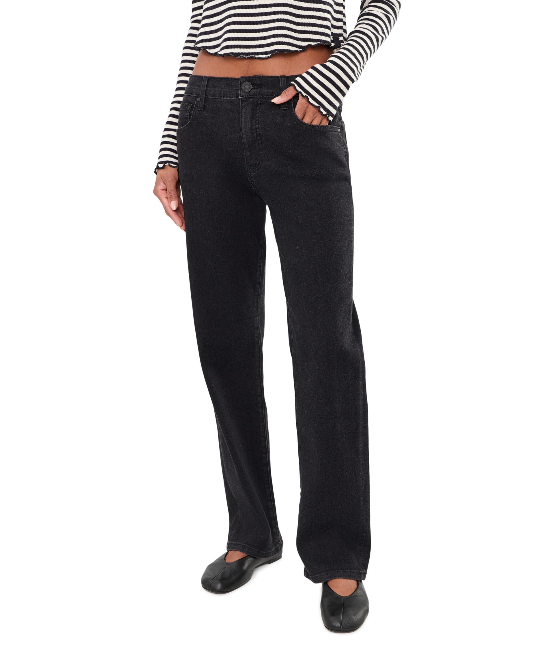 Avery High-Rise Straight Leg In Black