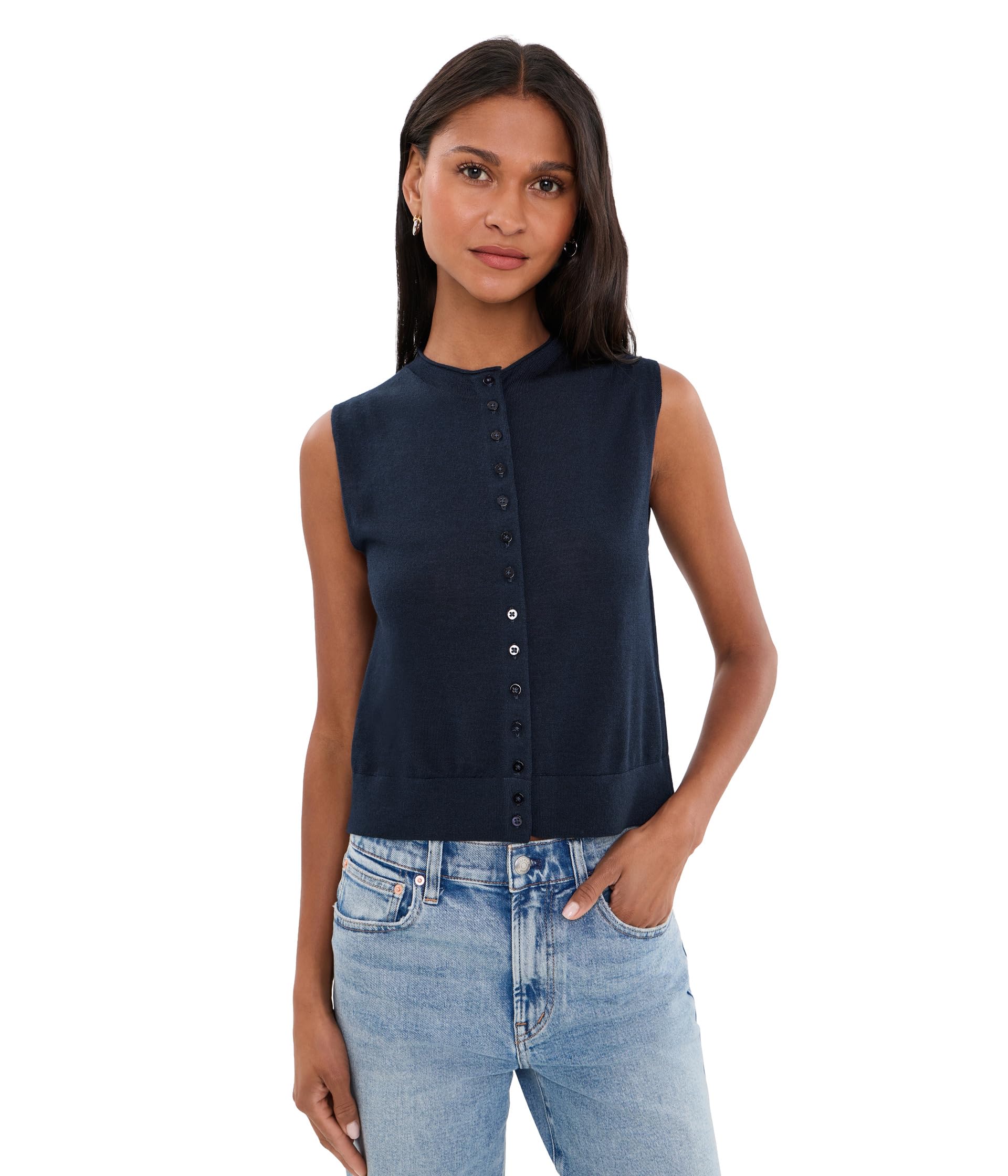 Boatneck Sleeveless Sweater