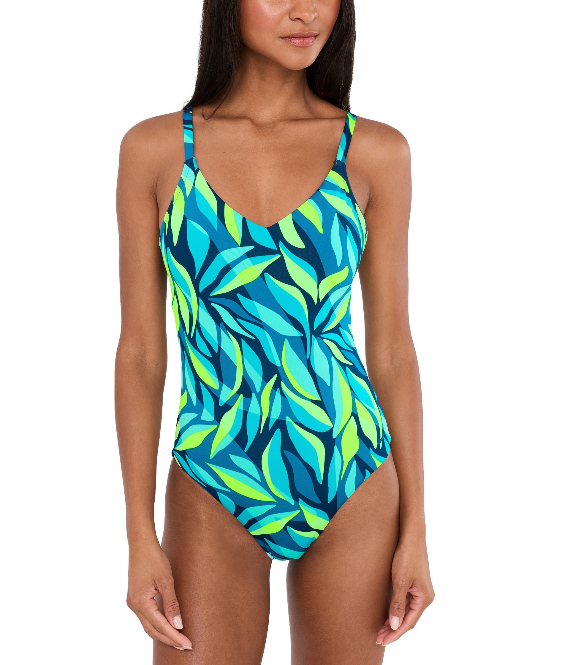 Bay Leaves V-Neck One-Piece