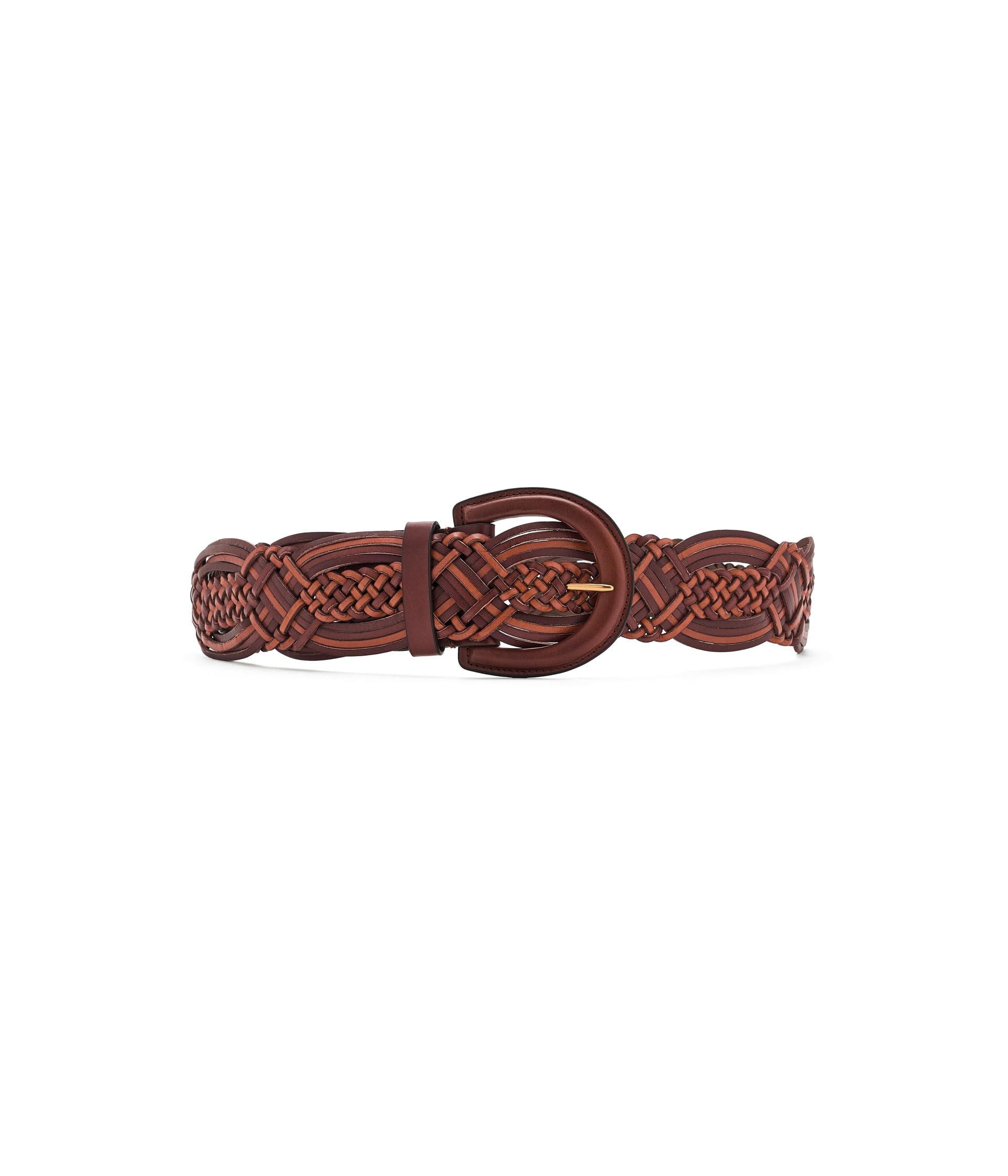 Braided Vachetta Leather Wide Belt