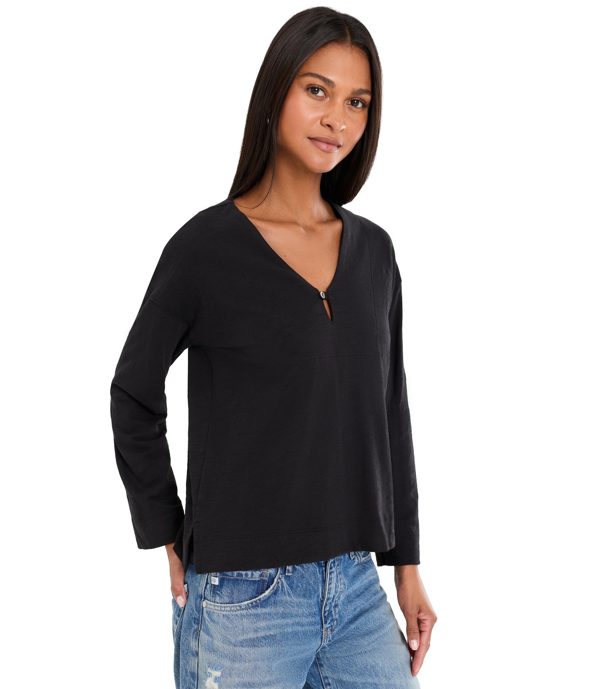 Keyhole Easy Cuffed Tee