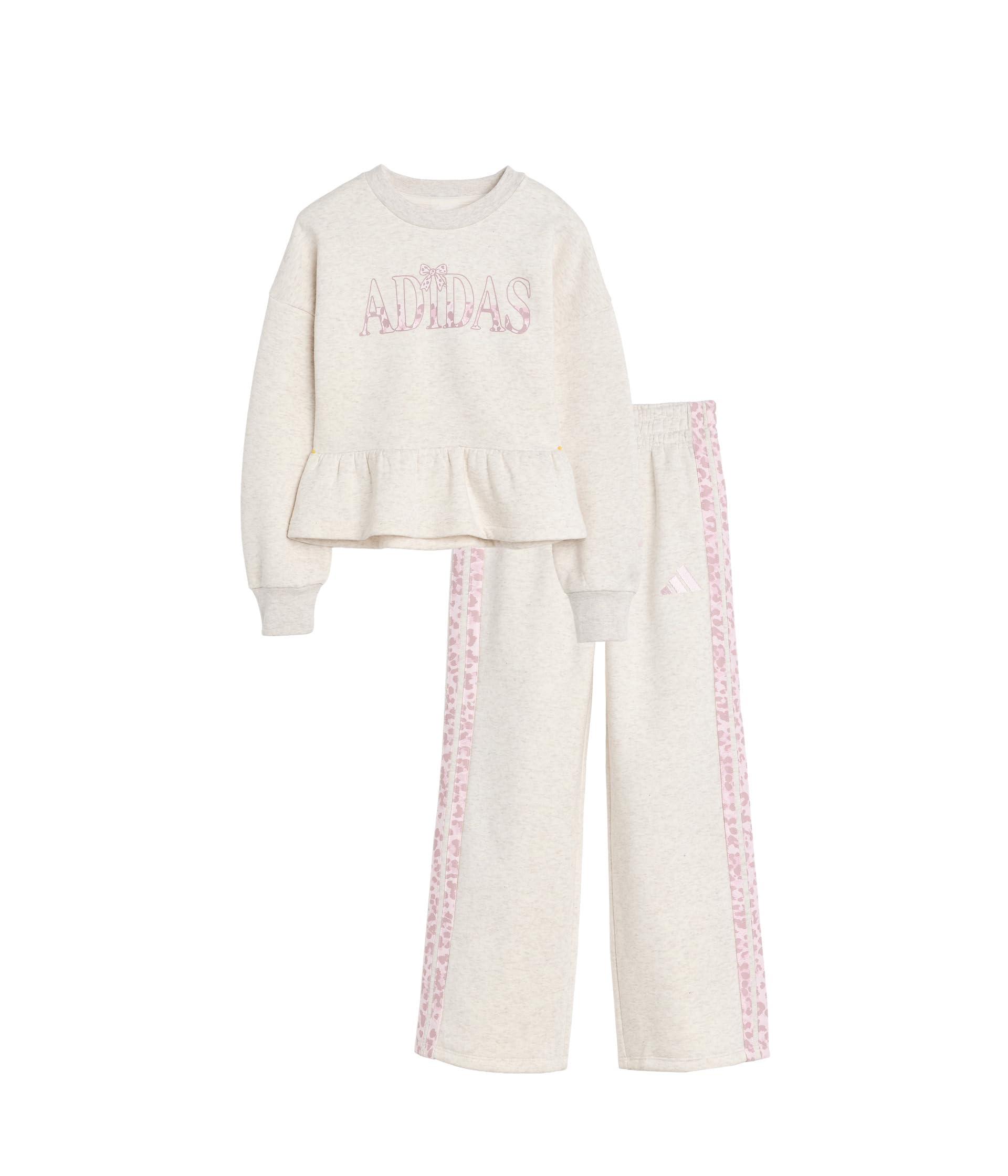 Heather Peplum Waist Pullover Pant Set (toddler/Little Kid)