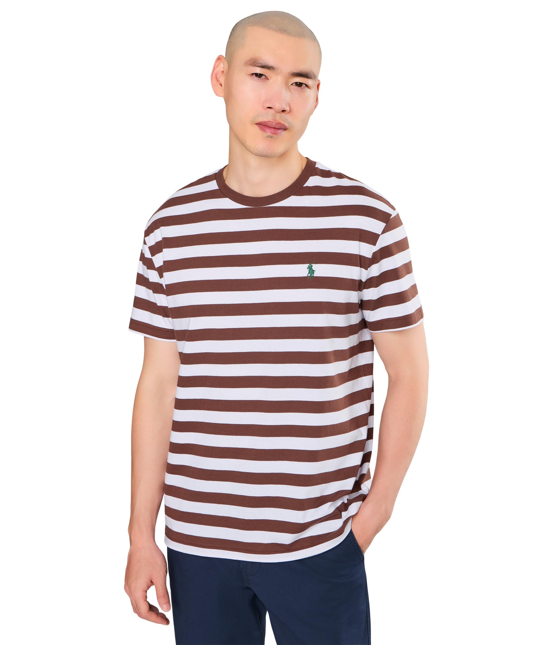 Short Sleeve Striped Crew Neck T-Shirt