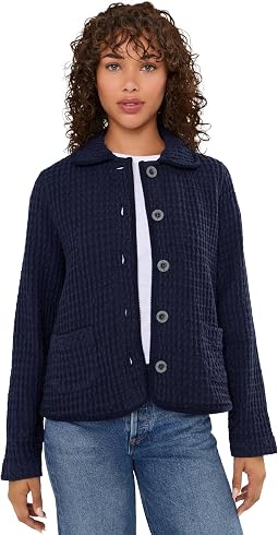 Long Sleeve Waffle Retro Jacket