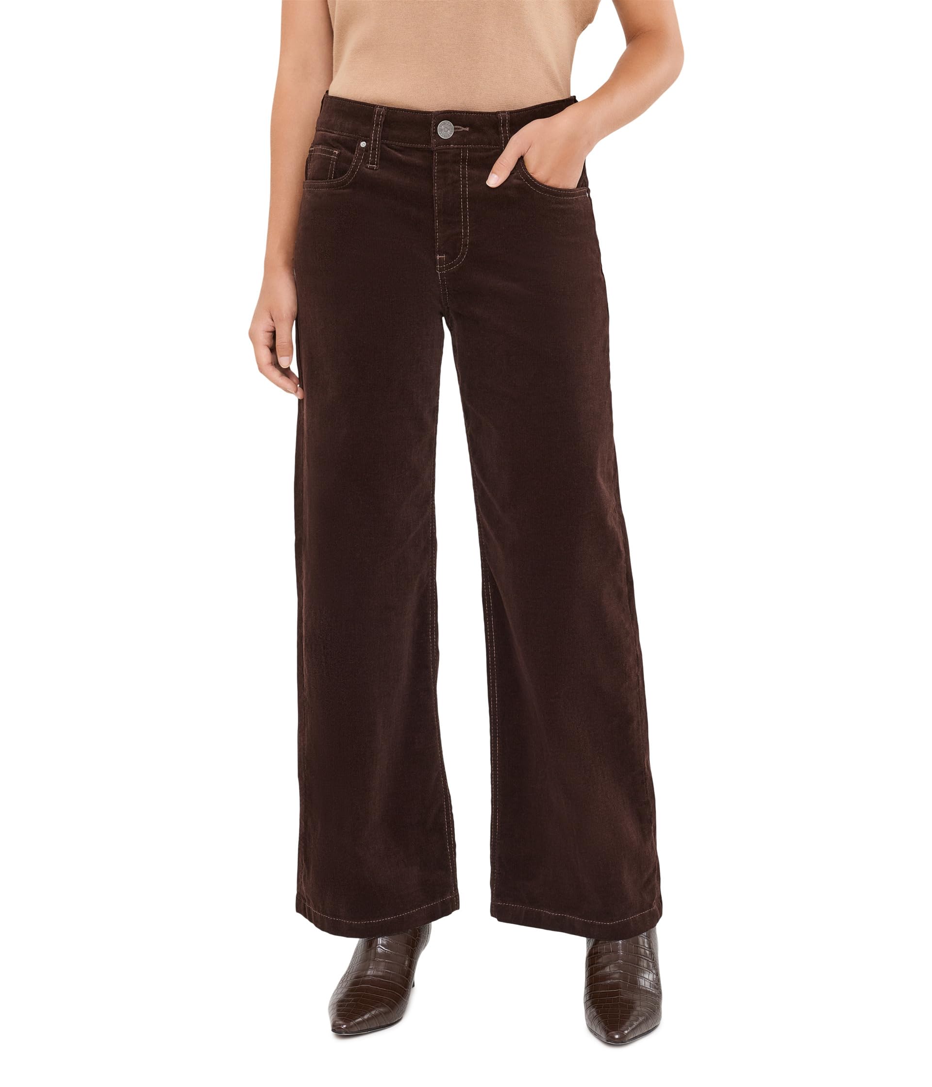 Petite Jeans Corduroy High-Rise Wide Leg
