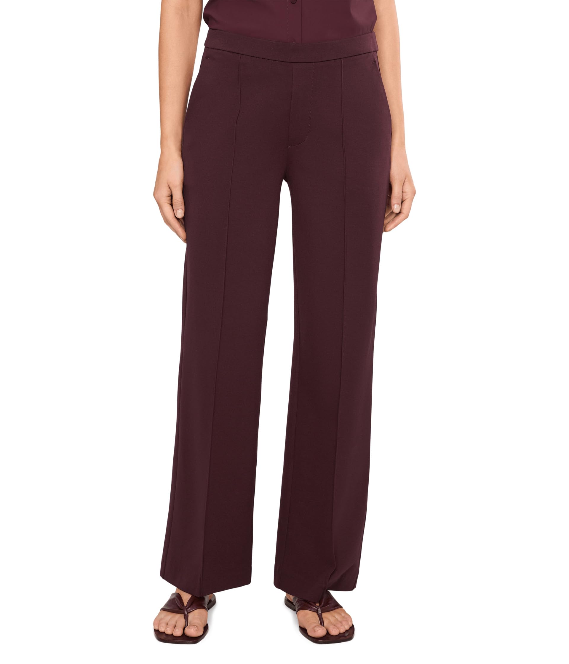 Kayla Mid-Rise Pull-On Wide Leg Trousers 31"