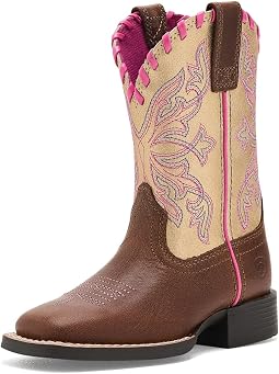 Sundown Wide Square Toe Western Boots (малыш/маленький ребенок/старший ребенок)