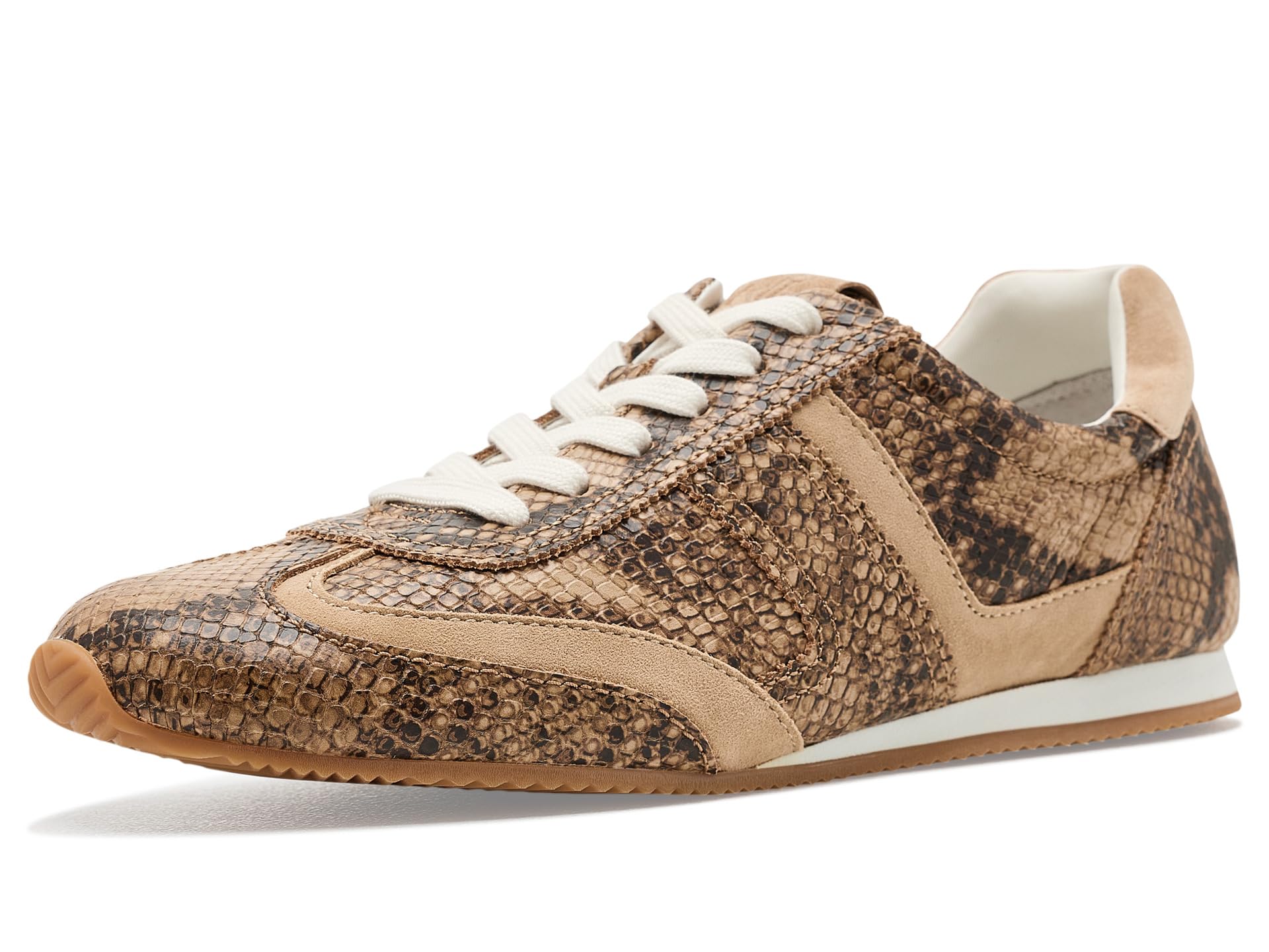 Dani Python-Embossed Low-profile Sneakers