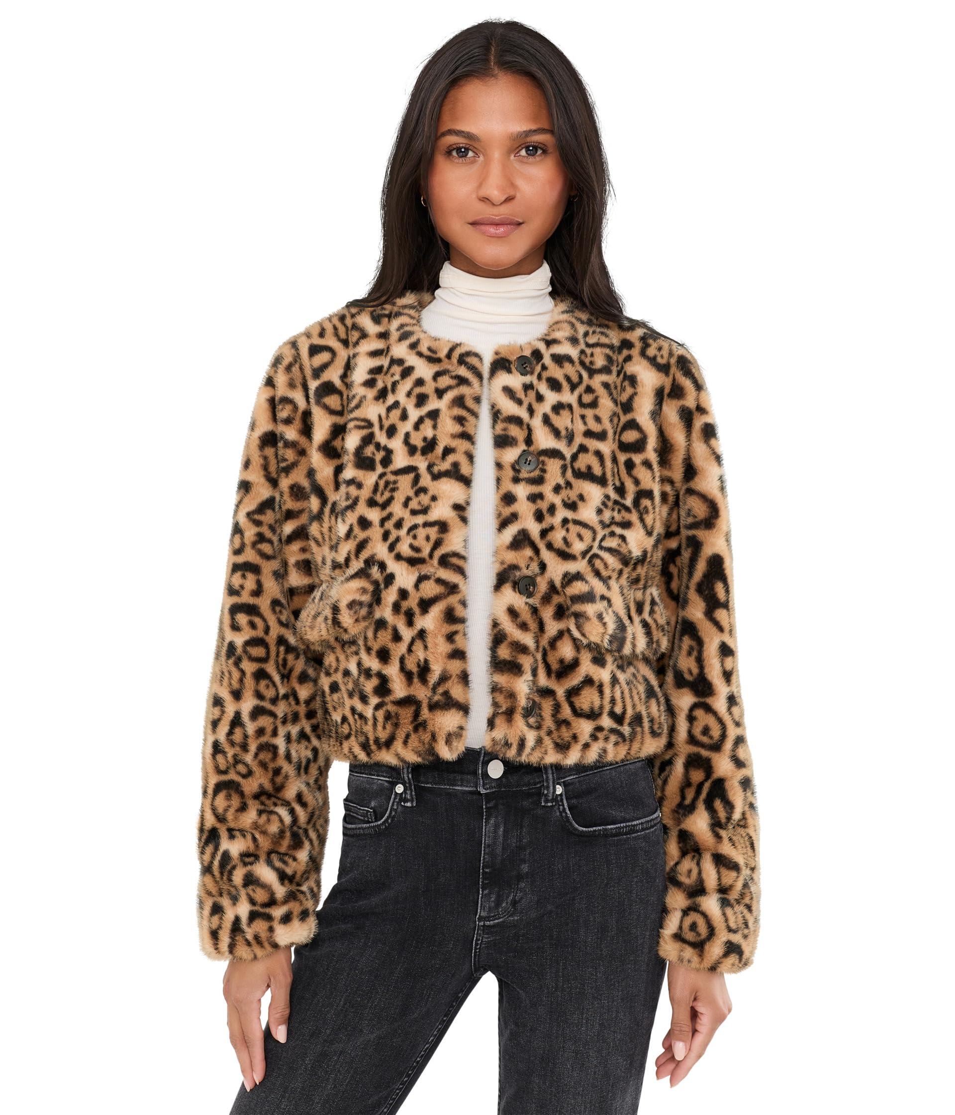 Animal Instinct Leopard Faux Fur Jacket