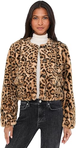 Animal Instinct Leopard Faux Fur Jacket