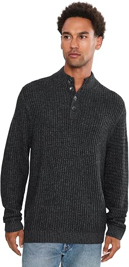 Autumn Pier Button Neck Sweater