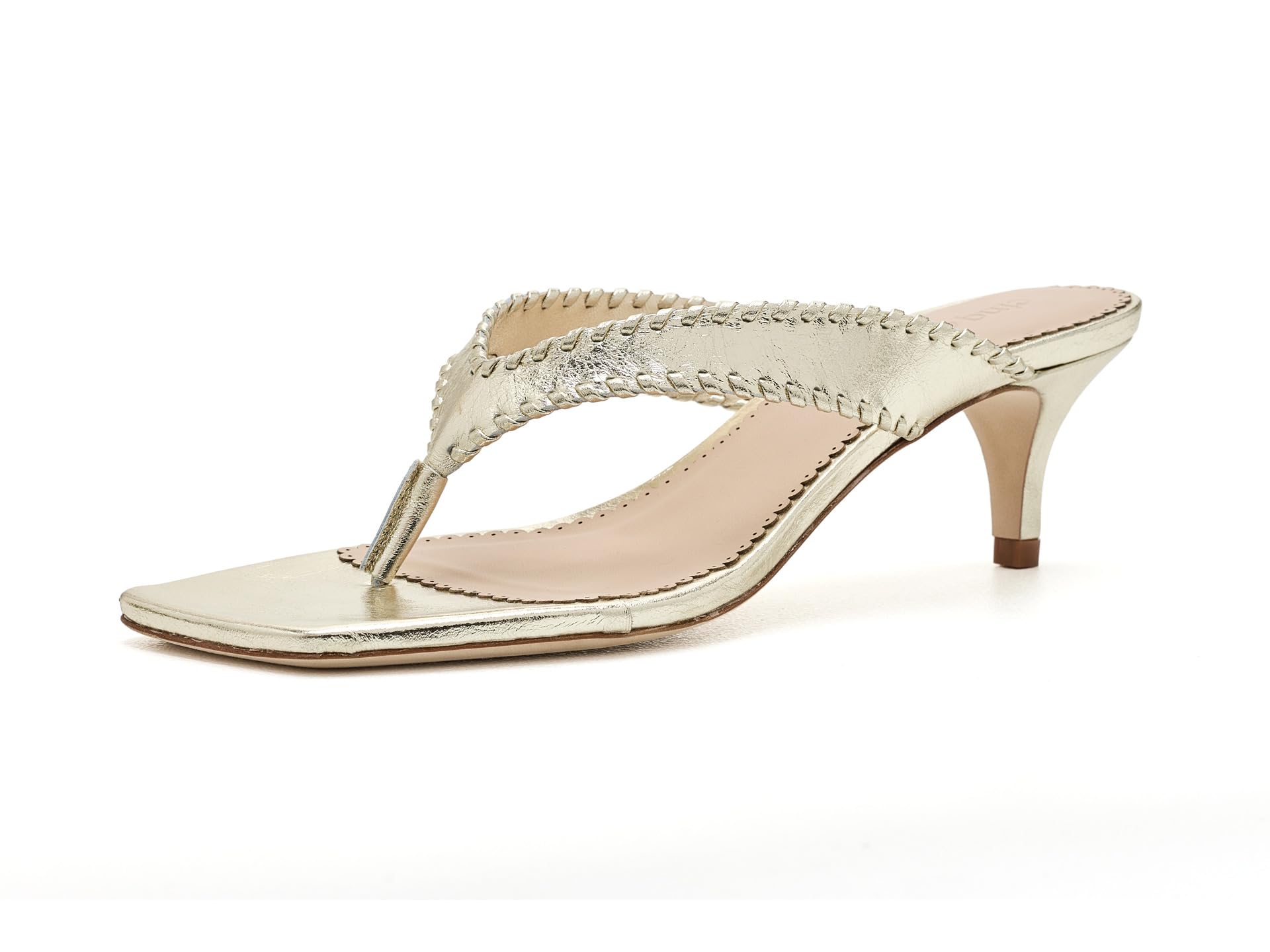 Frankie Metallic Kitten Heel Sandals