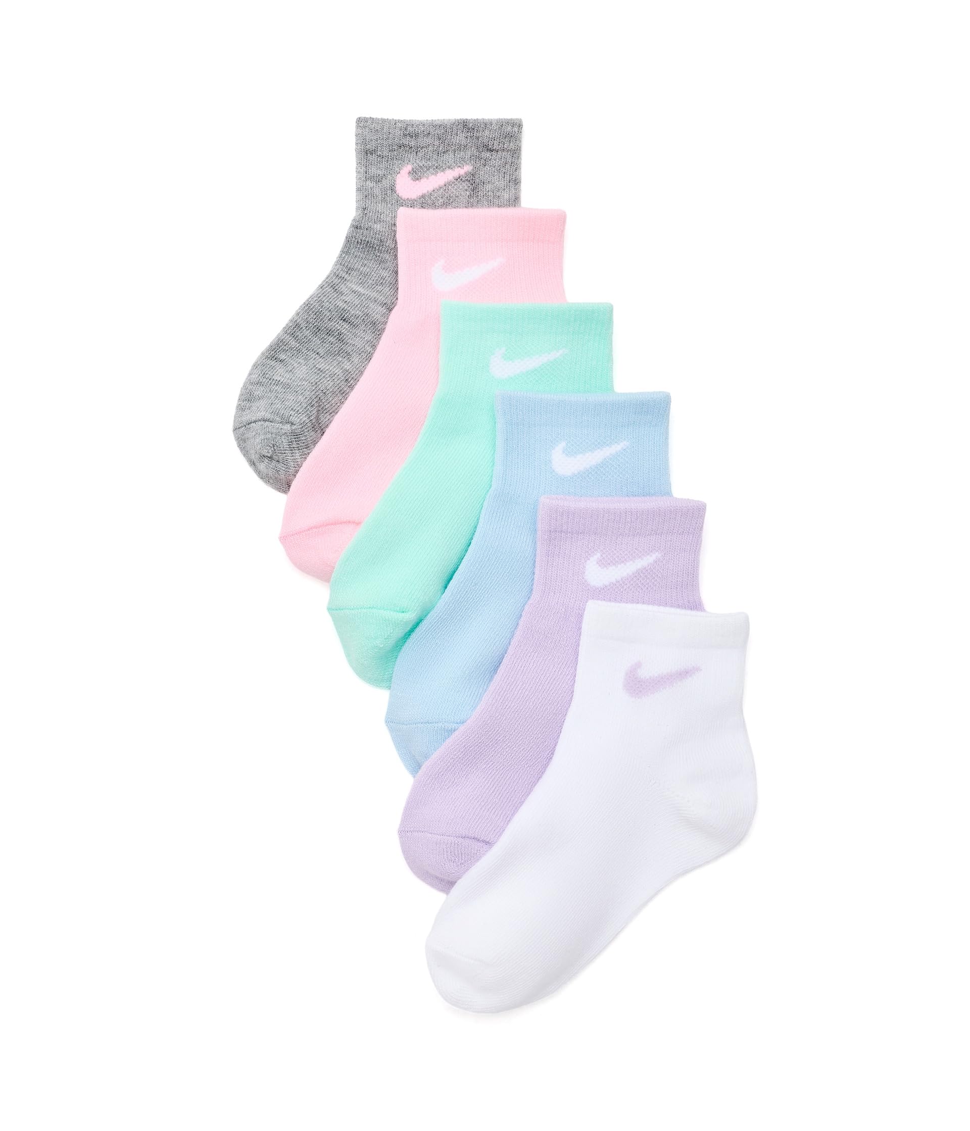 Metallic Swoosh 6-Pack Quarter Socks (Детский)