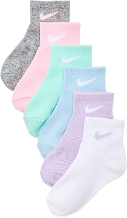Metallic Swoosh 6-Pack Quarter Socks (Детский)