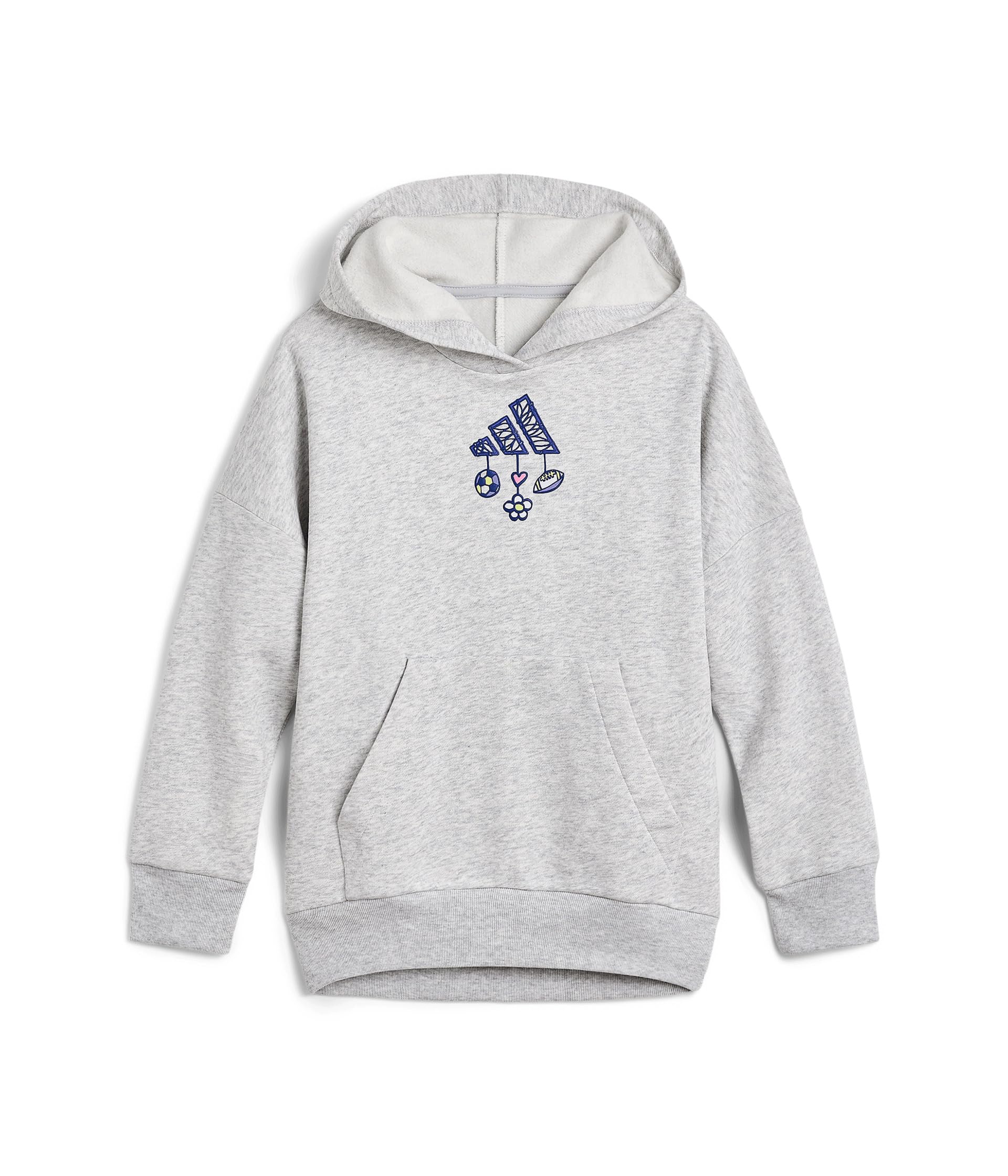 Front Graphic Fleece Hooded Pullover (Big Kid)
