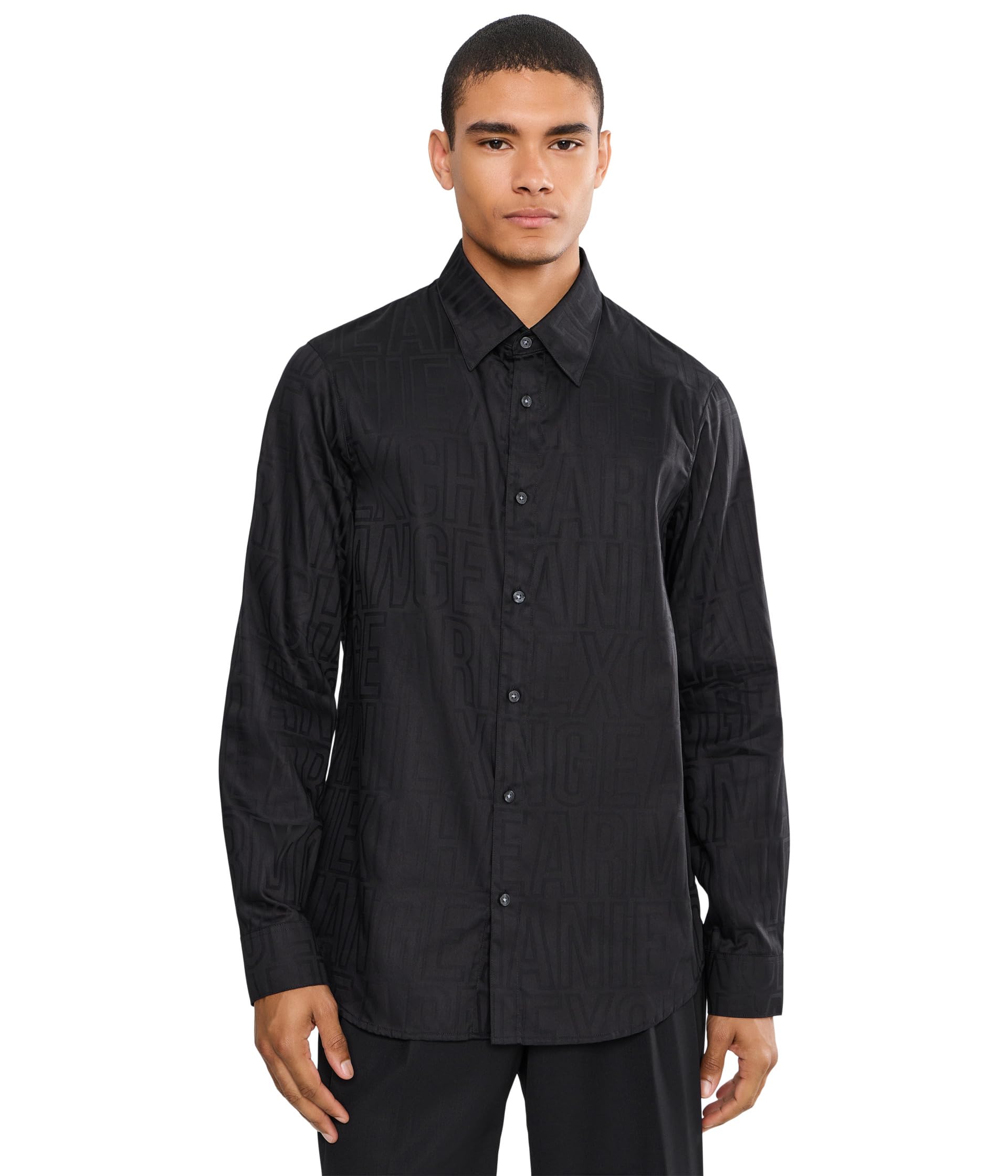 All Over Print Long Sleeve Button-Up