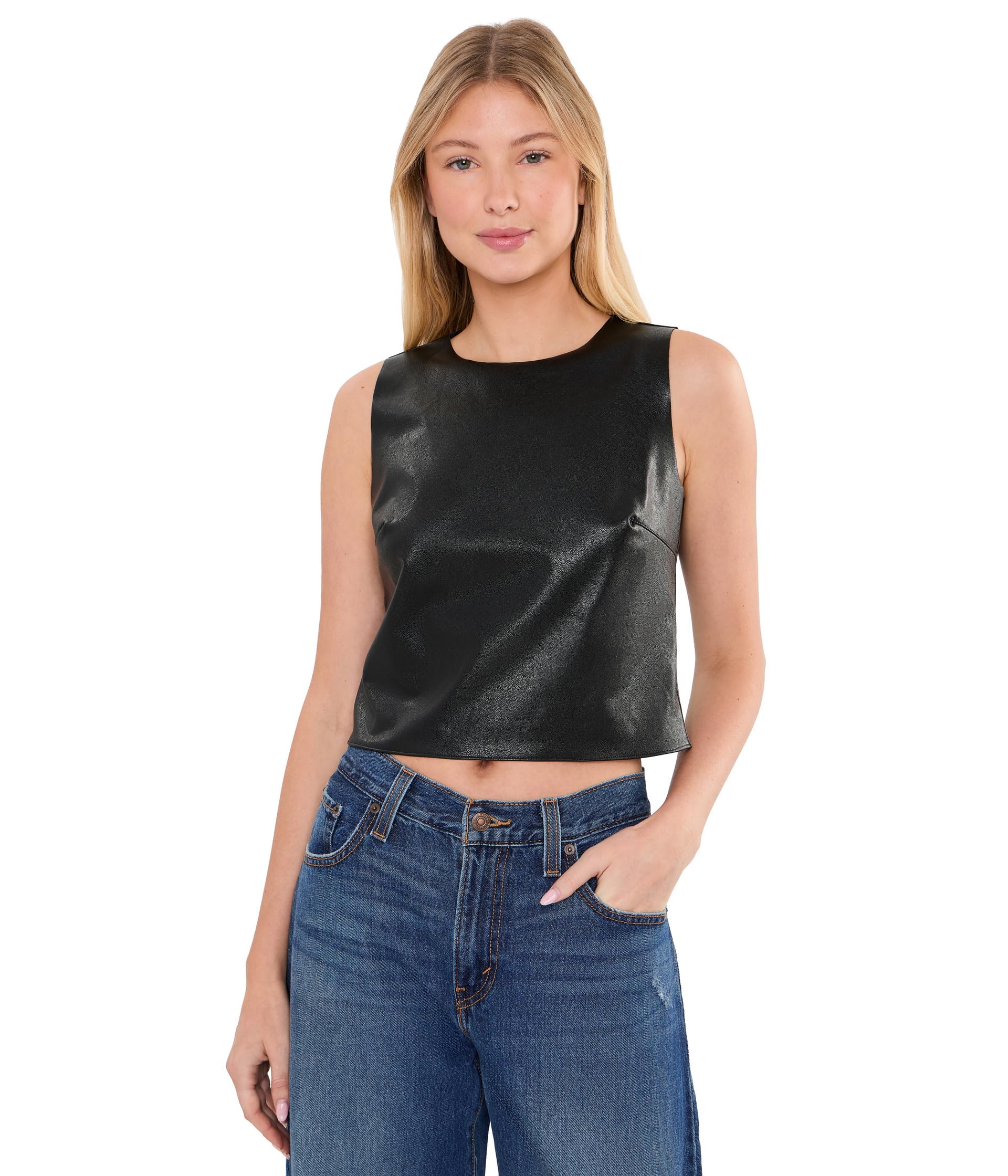 Топ Faux Leather Shell от Commando