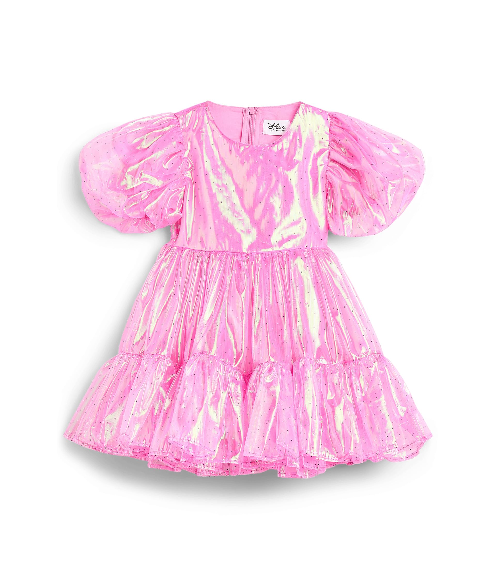 Crystal Pink Hologram Dress (Toddler/Little Kid/Big Kid)