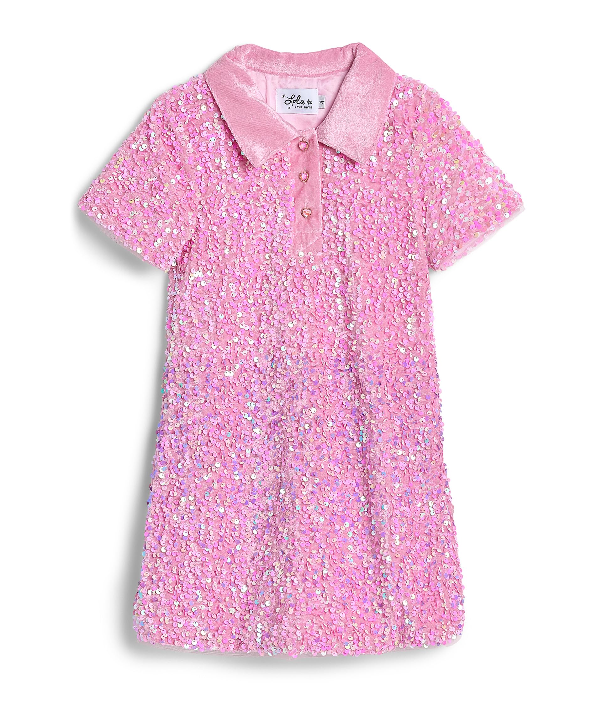 Платье с мягкой пайеткой Preppy (для малышей/детей младшего/старшего возраста)