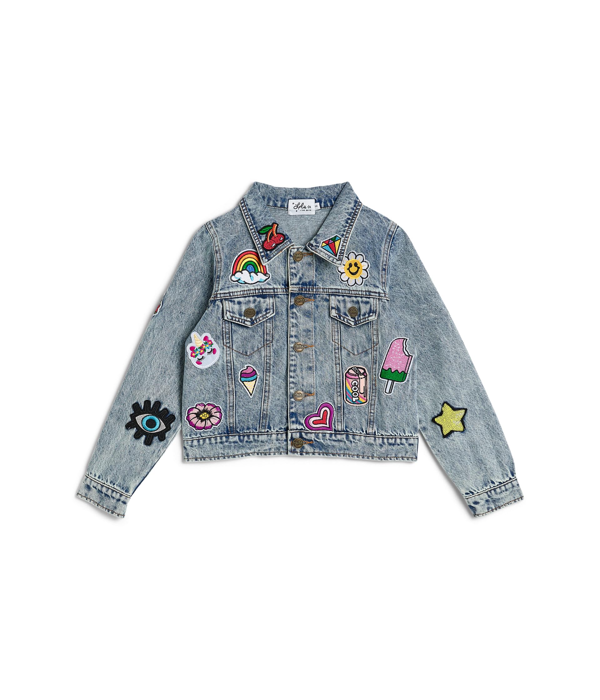 All About The Patch Crop Denim Jacket (Big Kid)